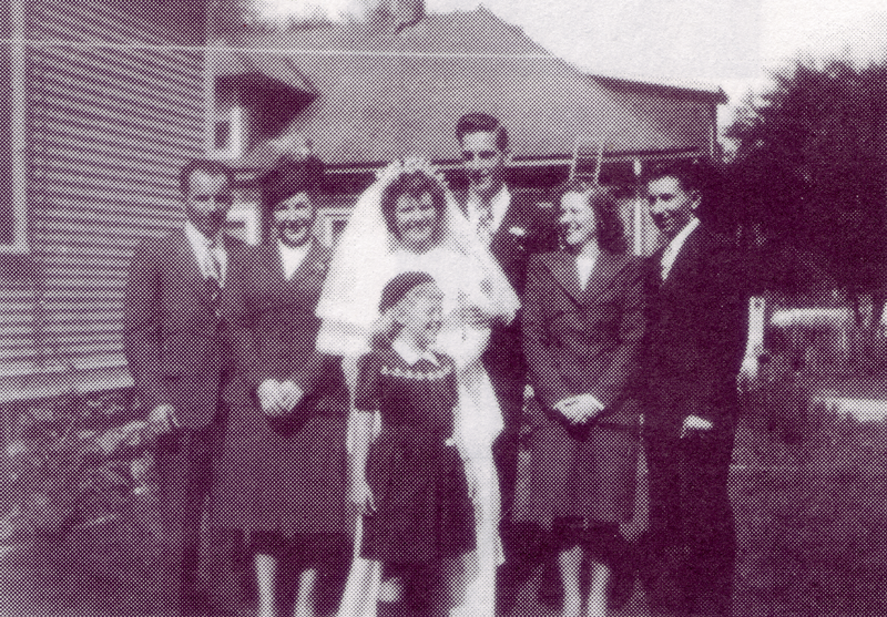Ann's Wedding 1947 - Mike & Nelly, Ann & Al, Arlene & Tommy, Suzanne