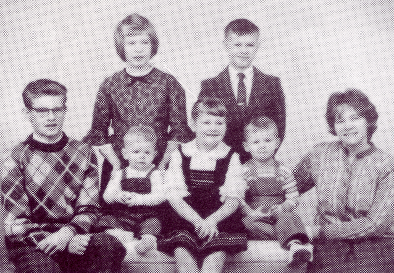 Kathy, Mark, Greg, Andy, Maureen, Johnny and Sharon, 1962