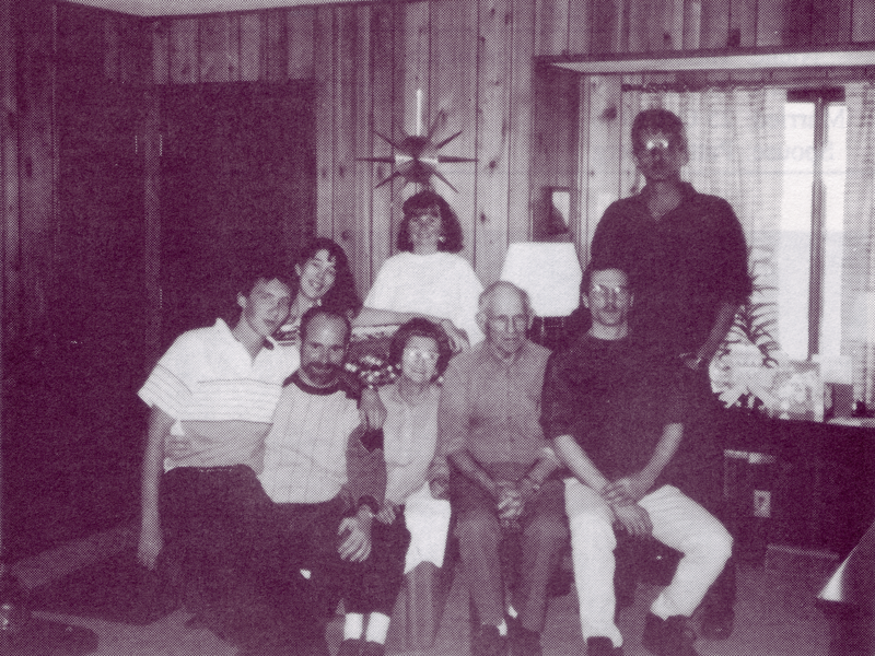 Tommy (Tom's son), David, Priscilla, Steve, Richard (Marie's son), Angie (Tom's daughter), Jeanie & Tom, Easter 1994